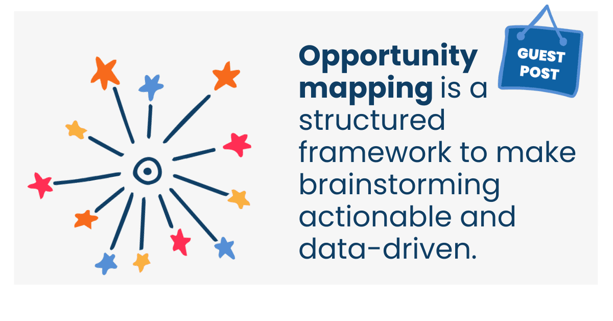 Opportunity mapping is a structured framework to make brainstorming actionable and data-driven.